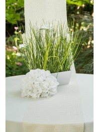 WHITE HYDRANGEA HEAD DIA 20CM X 11CM