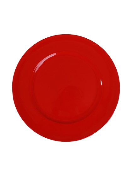 SHINY RED PP CHARGER PLATE DIA 33CM