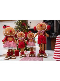 GINGER CANDY STRIPES GINGERBREAD 2 ASS 20CM X 10CM X 41CM