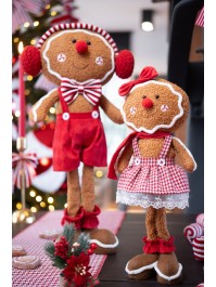 GINGER CANDY STRIPES GINGERBREAD 2 ASS 20CM X 10CM X 41CM