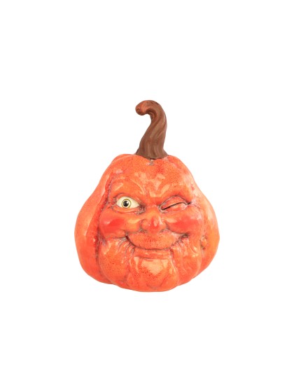 KÜRBIS GESICHT ZUZWINKERN MITTEL 13CM X 12.5CM X 16CM