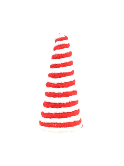 SAPIN CONE FOURRURE CANDY STRIPES DIA 14CM X 30CM