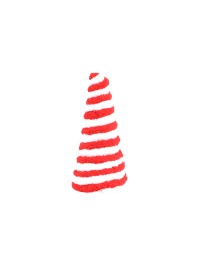 SAPIN CONE FOURRURE CANDY STRIPES DIA 14CM X 25CM