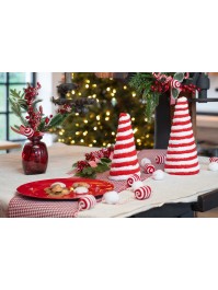 SAPIN CONE FOURRURE CANDY STRIPES DIA 14CM X 25CM