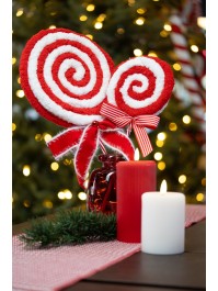 SUCETTE FOURRURE RUBAN CANDY STRIPES 15CM X 4CM X 36CM