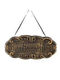 SCHILD POLYSTYROL AUFHÄNGEN HOME HAUNTED HOME 43CM X 20CM X 3CM