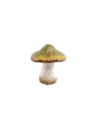 MINI CHAMPIGNON TERRE CUITE VERT 8.5CM X 8.5CM X 9CM