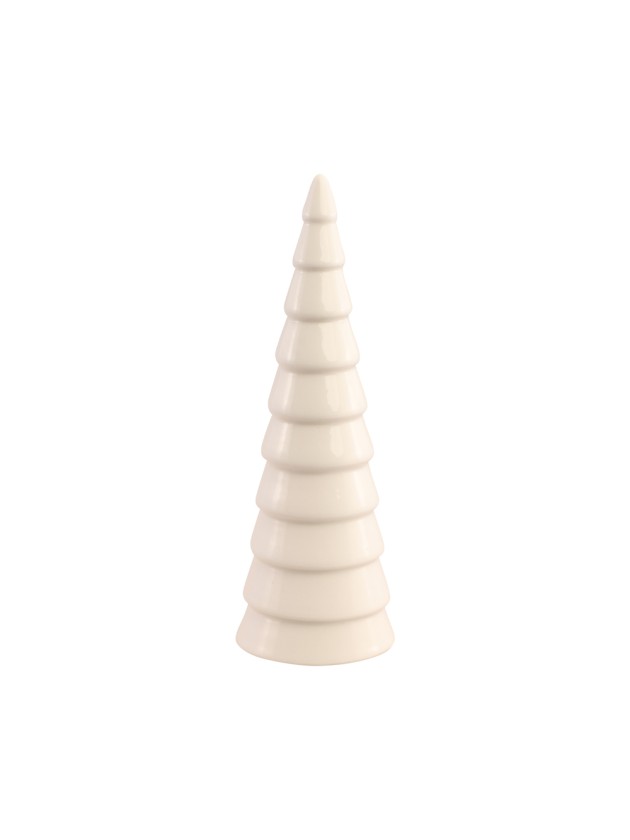 SAPIN CERAMIQUE CONE BLANC DIA 7CM X 20.6CM