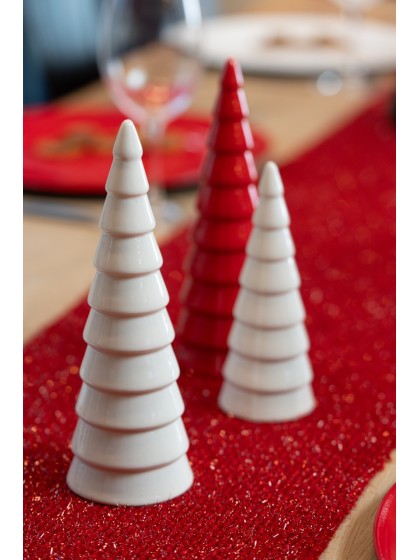SAPIN CERAMIQUE CONE BLANC DIA 7CM X 20.6CM