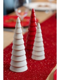 SAPIN CERAMIQUE CONE BLANC DIA 7CM X 20.6CM