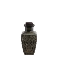 FLAKON STRUKTURIERT GLAS SCHWARZ 6.5CM X 6.5CM X 13.5CM