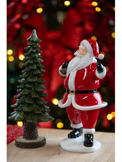 GREEN POLYRESIN XMAS TREE BIG SIZE DIA 13.5CM X 32.5CM