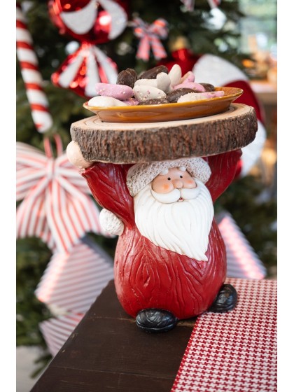 SUPPORT MAGNESIE XL PERE NOEL RONDIN DE BOIS 29.5CM X 26CM X 30.8CM