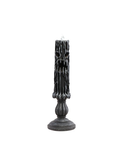 POLYRESIN CANDLE WITH LED LIGHT DIA 9.2CM X 31.5CM