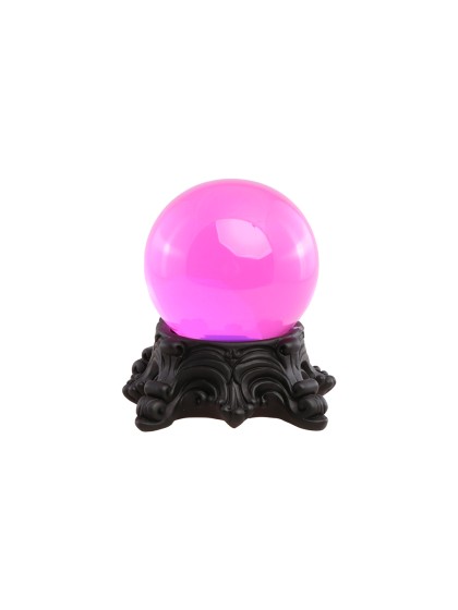 BOULE DE CRISTAL VIOLET 12CM X 12CM X 13.5CM