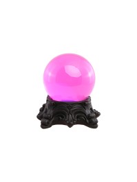 BOULE DE CRISTAL VIOLET 12CM X 12CM X 13.5CM