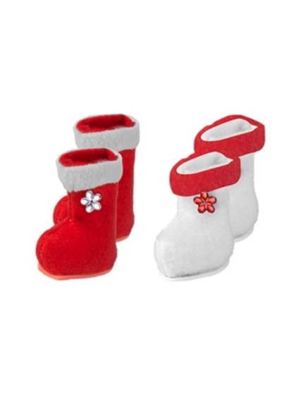 PAIRE DE 2 CHAUSSONS POUR LUTIN FARCEUR 2 ASS 4.5CM X 2CM X 5CM