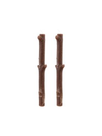 SET AUS 2 KERZEN AST D’BAUM BRAUN DIA 2.2CM X 25CM - +/- 8H