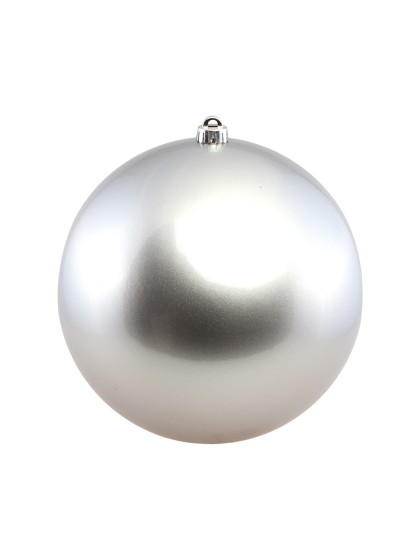 SILVER PS XMAS BALL SATIN EFFECT DIA 30CM