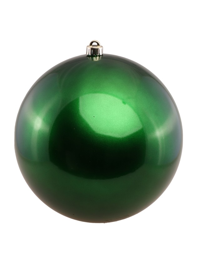 BOULE DE NOEL PLASTIQUE RIGIDE EFFET SATINE VERT DIA 40CM