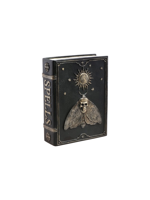 BUCH AUS SORTILEGES SCHMETTERLEINENG TOTENKOPF 15CM X 6CM X 20CM