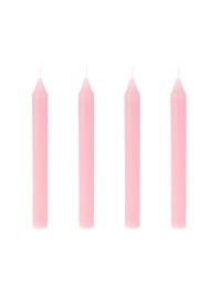 SET 4 BOUGIES FLAMBEAUX ROSE NYMPHEA DIA 2CM X 20CM