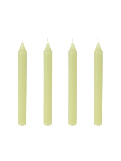 SET 4 BOUGIES FLAMBEAUX VERT NENUPHAR DIA 2CM X 20CM