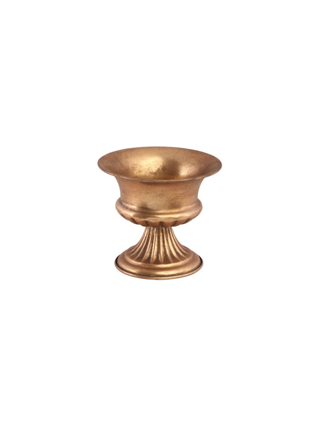 COUPOLE SUR PIED MAJESTIC OR MAT BROSSE DIA 15.5CM X 14CM