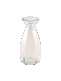 VASE COROLLE GLAS TRANSPARENT DIA 9.2CM X 8.3 CM X 20CM