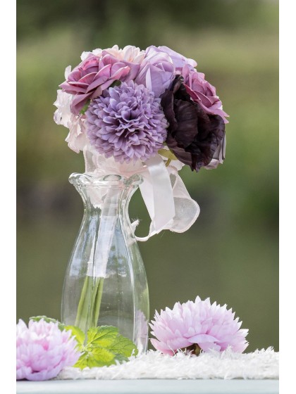VASE COROLLE VERRE TRANSPARENT DIA 9.2CM X 8.3 CM X 20CM