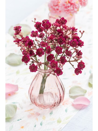 BOUQUET 6 TIGES GYPSOPHILES FRAMBOISE DIA 12CM X 24CM