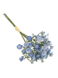BOUQUET 6 TIGES GYPSOPHILES BLEUS DIA 12CM X 24CM
