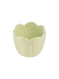 TOPF KERAMIK BLUME GRÜN SEEROSE DIA 9CM X 7CM