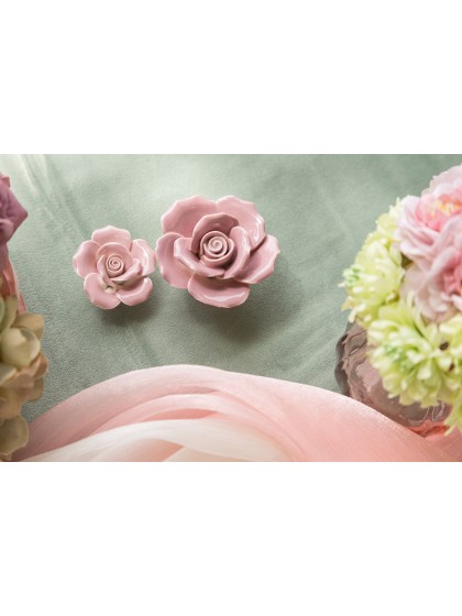 ROSE CERAMIQUE ROSE BLUSH 6.5 X 7CM X 3.5CM