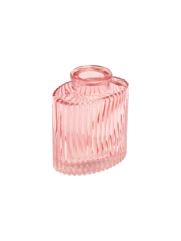 VASE VERRE HELIOS ROSE NYMPHEA 7CM X 4.5CM X 8CM