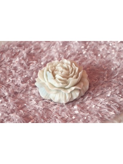 WHITE CAMELLIA CANDLE DIA 10.3CM X 4.2CM