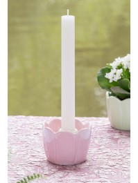 SET 2 WHITE TAPER RUSTIC CANDLES DIA 2.5CM X 25CM
