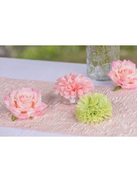 4 NYMPHEA PINK DAHLIAS DIA 8.5CM X 5CM