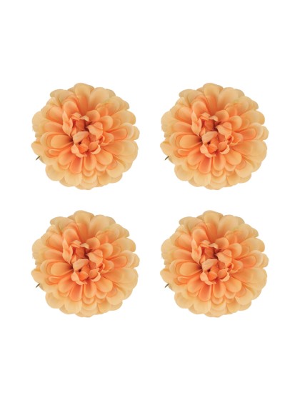 4 DAHLIAS ORANGES DIA 8.5CM X 5CM