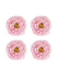 4 NYMPHEA PINK PEONY HEADS DIA 9CM X 4CM