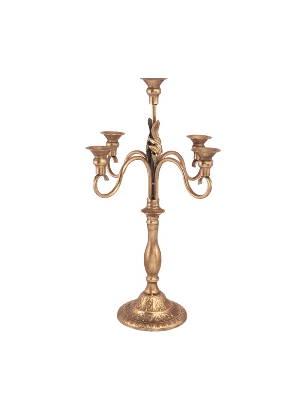 METAL MAJESTIC CANDLEHOLDER 5 BRANCHES DIA 39CM X 59CM