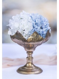 COUPOLE FLEUR SUR PIED MAJESTIC OR MAT BROSSE DIA 22CM X 24CM