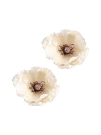 SET 4 ANEMONES BLANCHES DIA 9CM X 5.5CM
