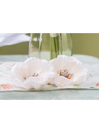 SET 4 ANEMONES BLANCHES DIA 9CM X 5.5CM