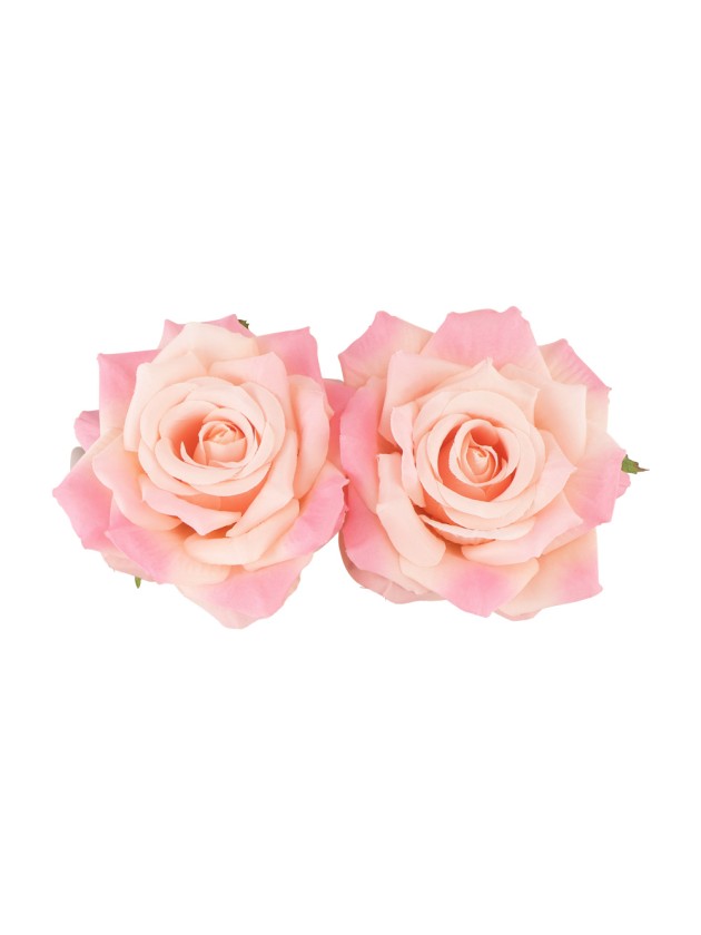 SET 2 ROSES ROSE NYMPHEA DIA 9CM X 5.5CM