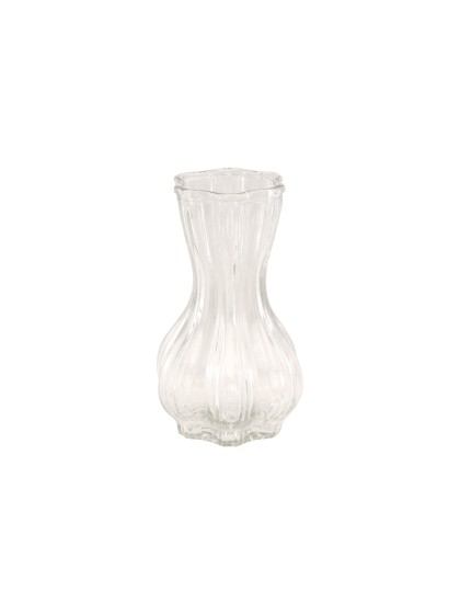 VASE VERRE ALIZA TRANSPARENT 9CM X 9CM X 14.5CM