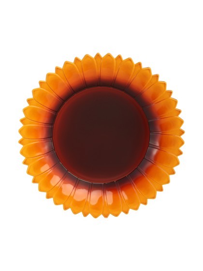 PP CHARGER PLATE SUNFLOWER SHAPE DIA 33CM
