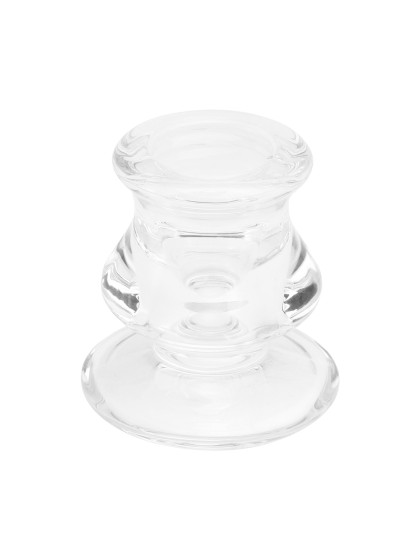 BOUGEOIR VERRE FLAMBEAU ROME TRANSPARENT DIA 5.5CM X 5.5CM