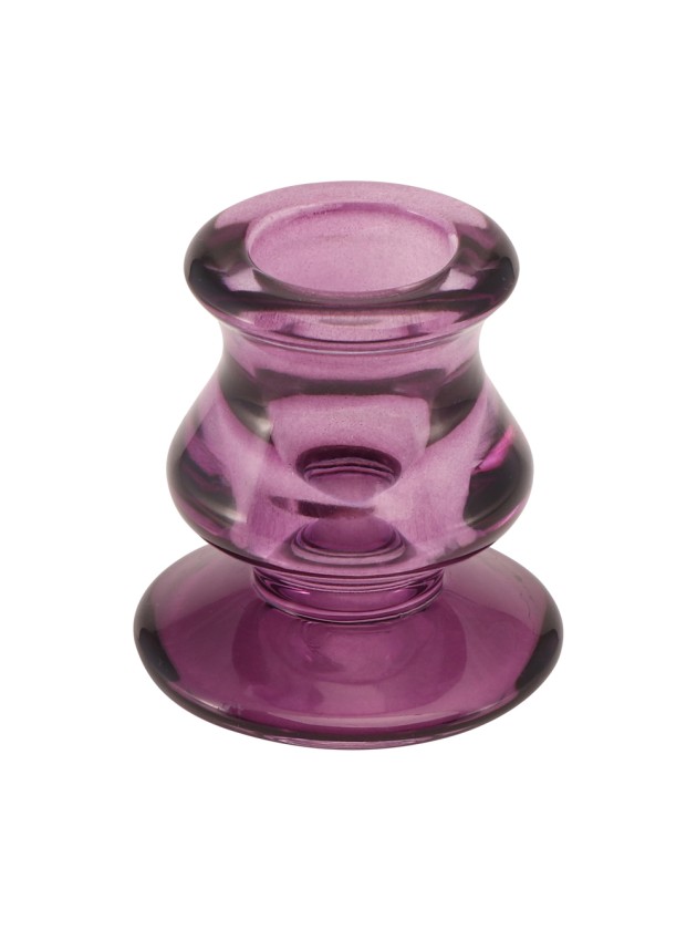 PLUM TAPER CANDLE HOLDER ROME DIA 5.5CM X 5.5CM