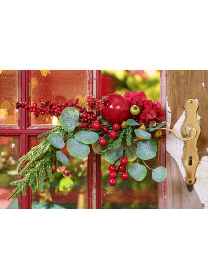 PIC RED BERRIES 90CM X 23CM X 10CM